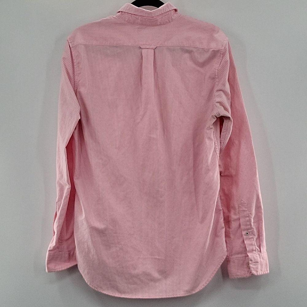 3For$20 American Eagle Pink&White stripe button down slim fit size M - Picture 6 of 7